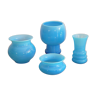 Set of Scandinavian opaline glass vases by Erik Hoglund 1960