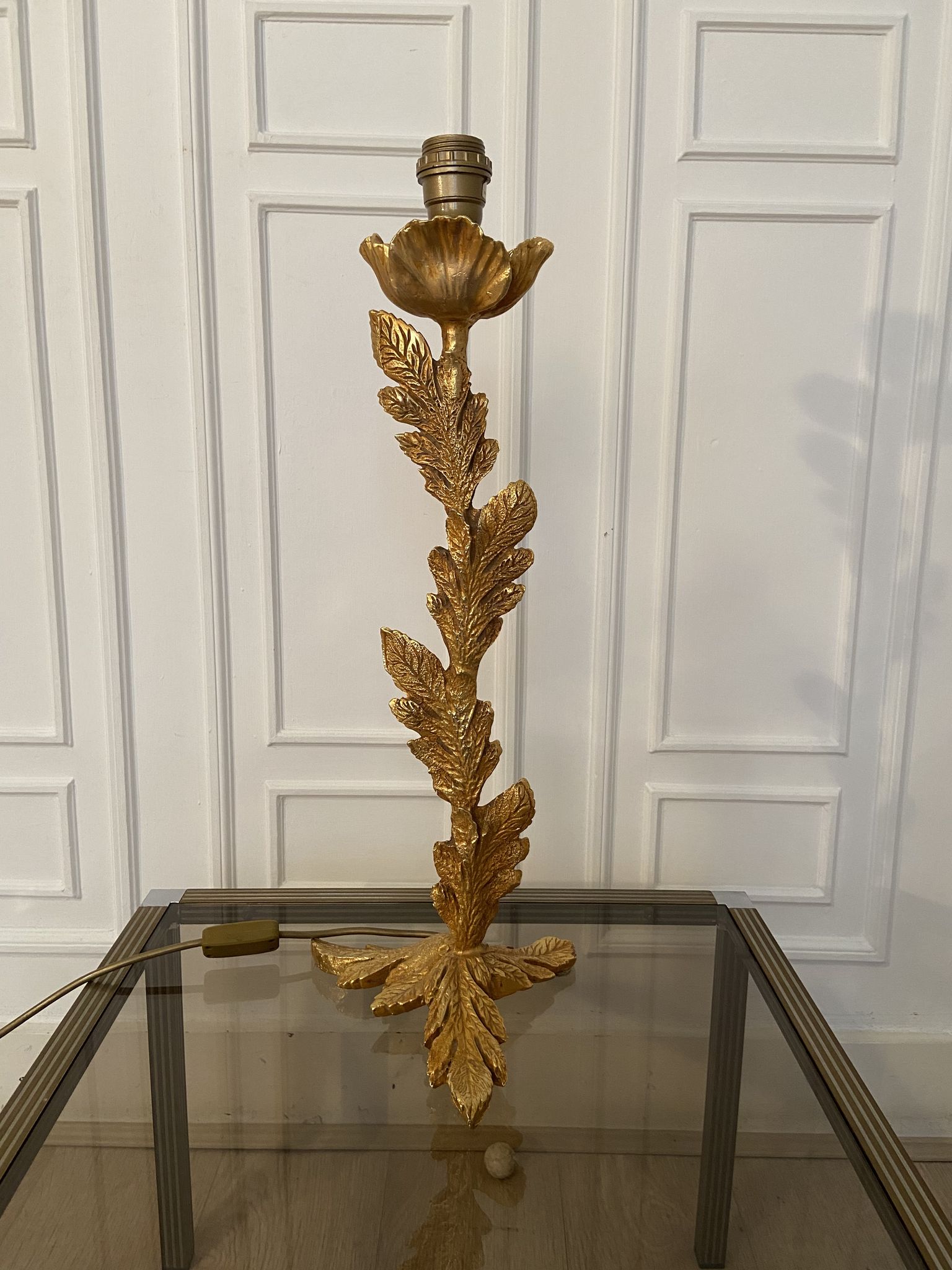 Sculptural bronze lamp, Fondica, Paris