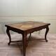 Dining room table in natural wood called italian style with parquet top 19th century