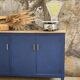 Buffet raw wood - king blue