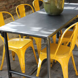 Industrial metal table of the 50s