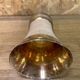 Old golden vintage cone vase, tense décor, 50s, 60's