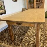 Large renovated solid oak farmhouse table
