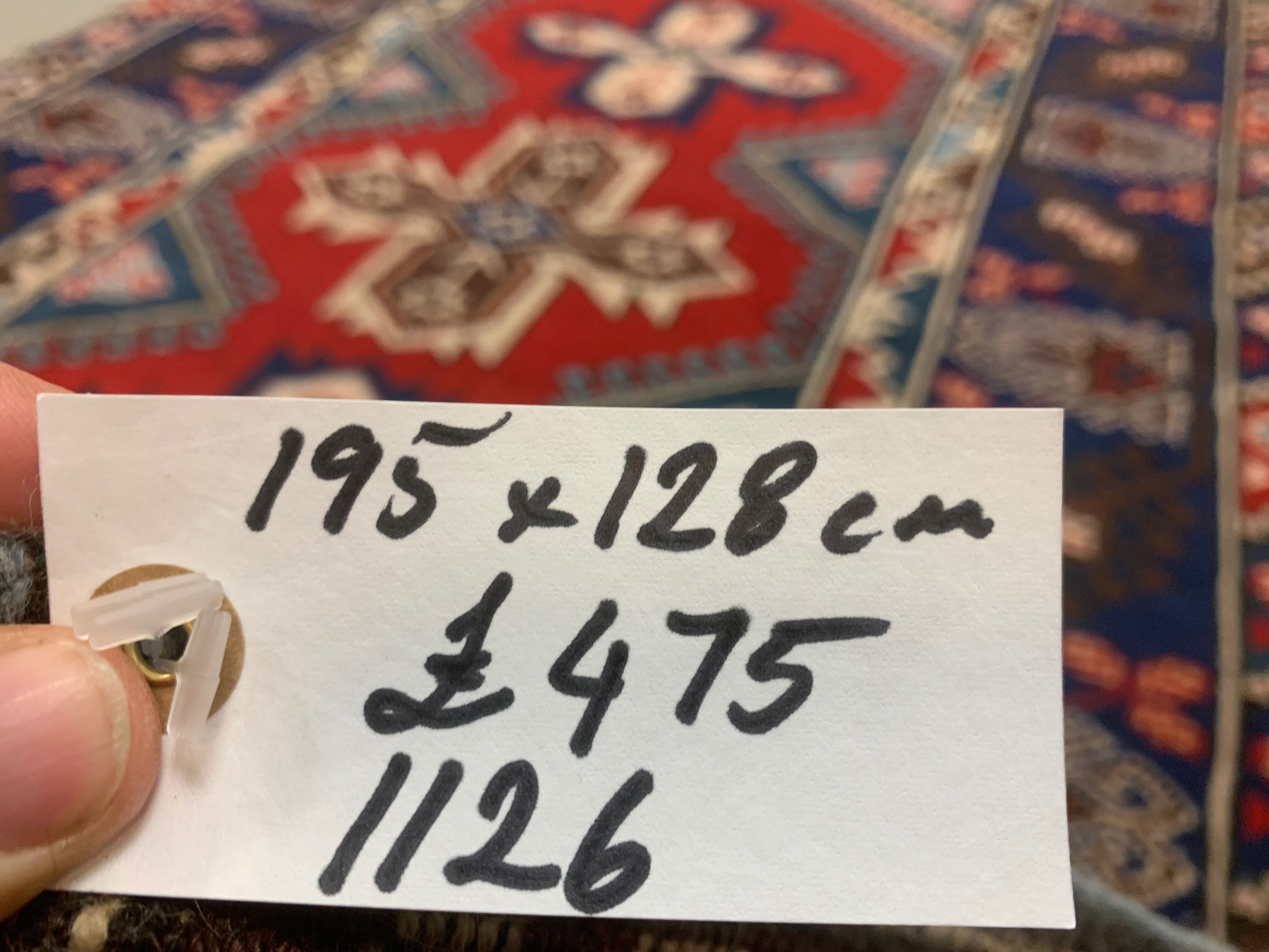 Turkish tribal rug veg dye 195x128 cm