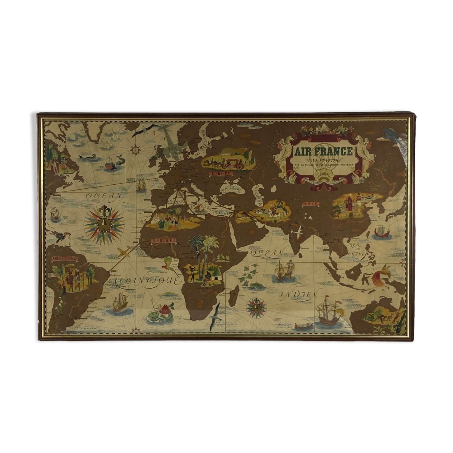 Poster of Lucien Boucher, Air France 'Nova et Vetera, Paris France 1939