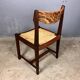 6 chairs rush Wenge Brutalist Mid Century