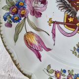 Exclusive 19th century French Lunéville porcelain plate, painted