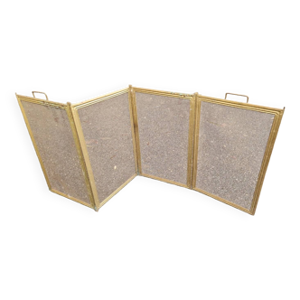 Brass fire screen