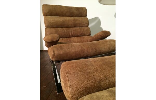 Fauteuil vintage Sinus et Pouf par Reinhold Adolf et Hans-Jürgen Schräpfer pour Cor, 1970s
