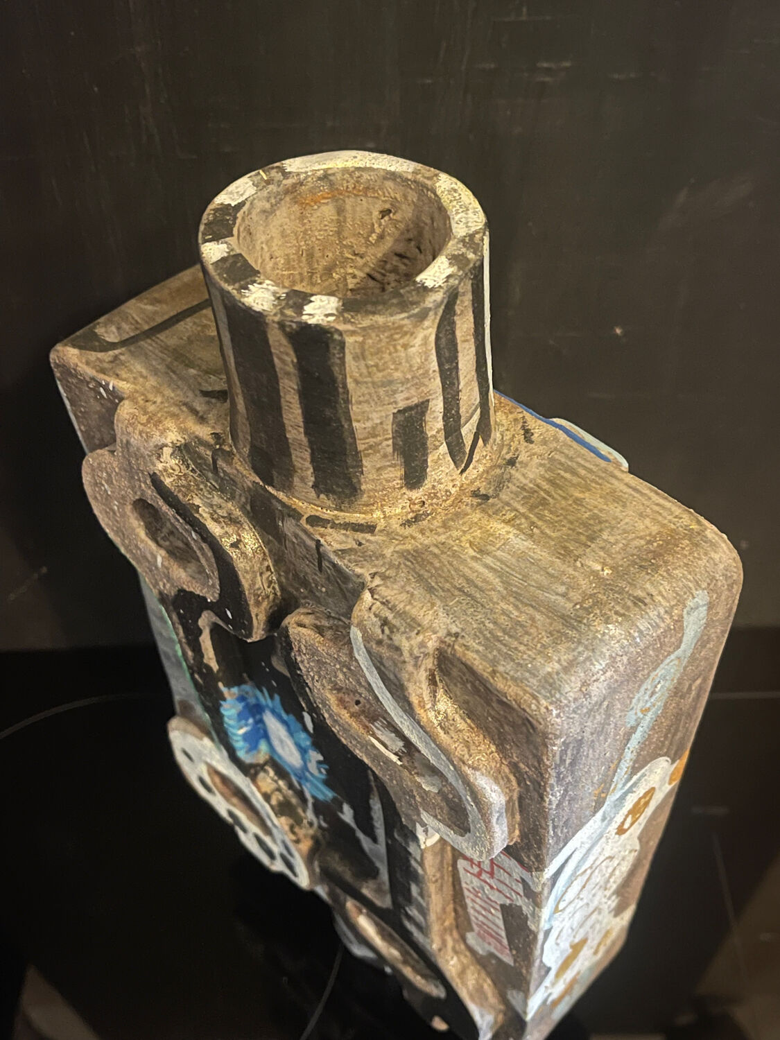 Brutalist ceramic sculpture by the artist Olisch.