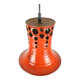 Mid century pendant light with orange ceramic shade 1970s