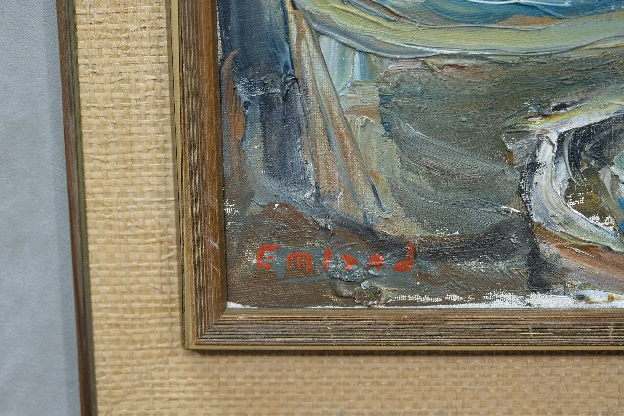 Einar Emland, Swedish painting, 1960s, Oil on canvas, Framed