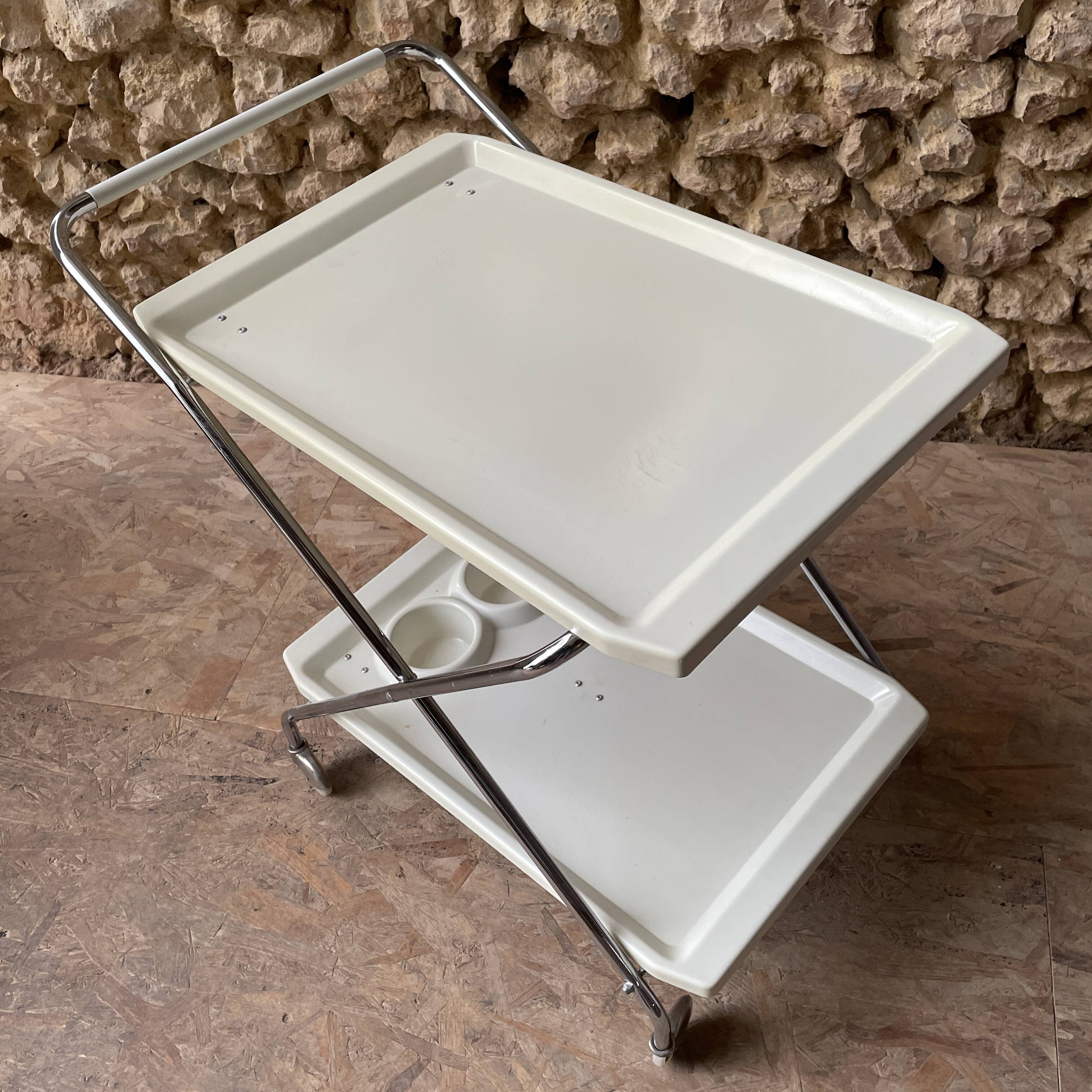 Folding PVC dessert table – Italian design – 1980s
