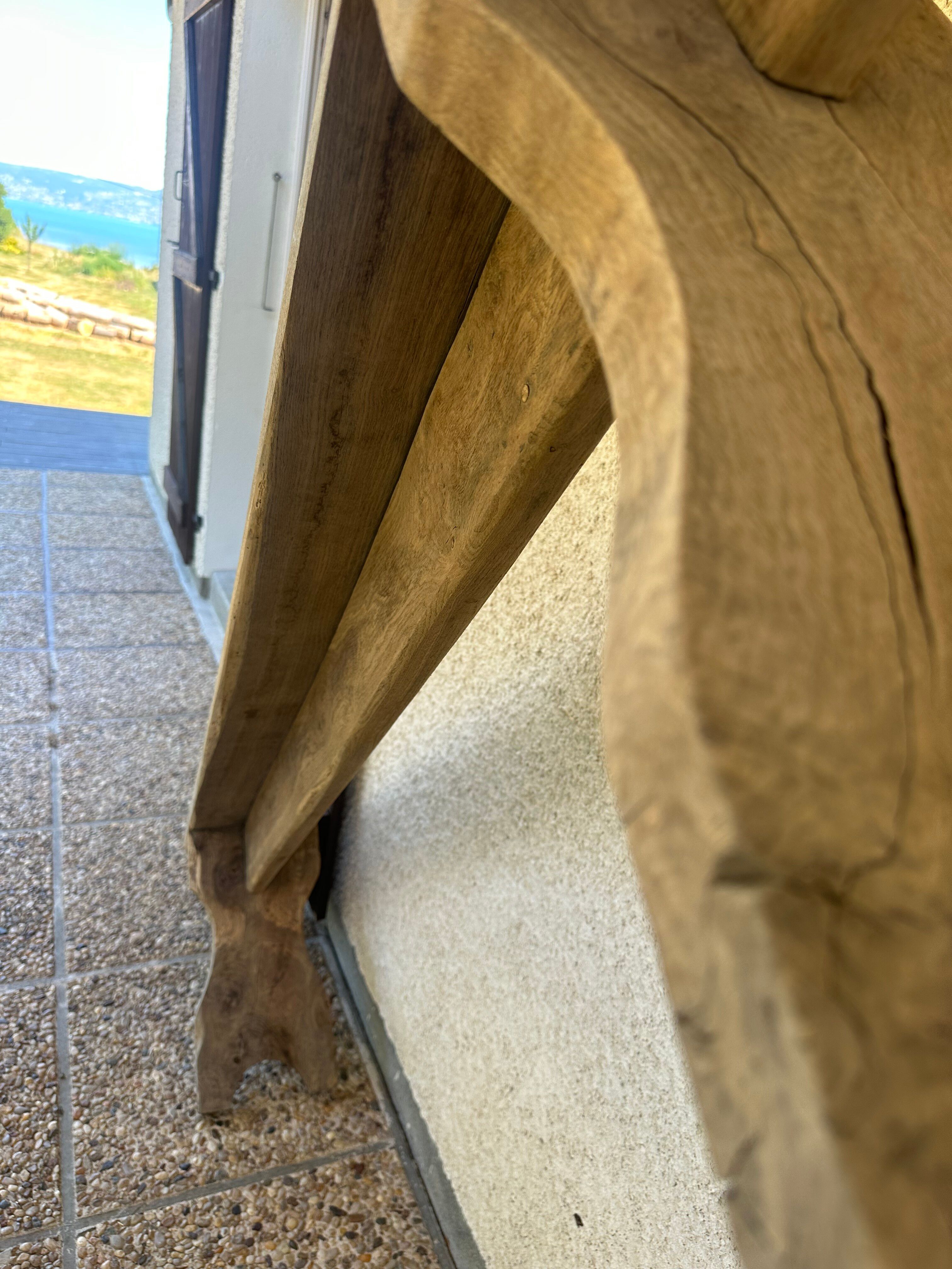 Old oak farmhouse bench measuring 230 cm