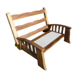 Brutalist elm bench