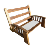Brutalist elm bench