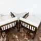 Pair of Restored White Grey B-7522 armchairs by Zenon Bączyk, 1960’s