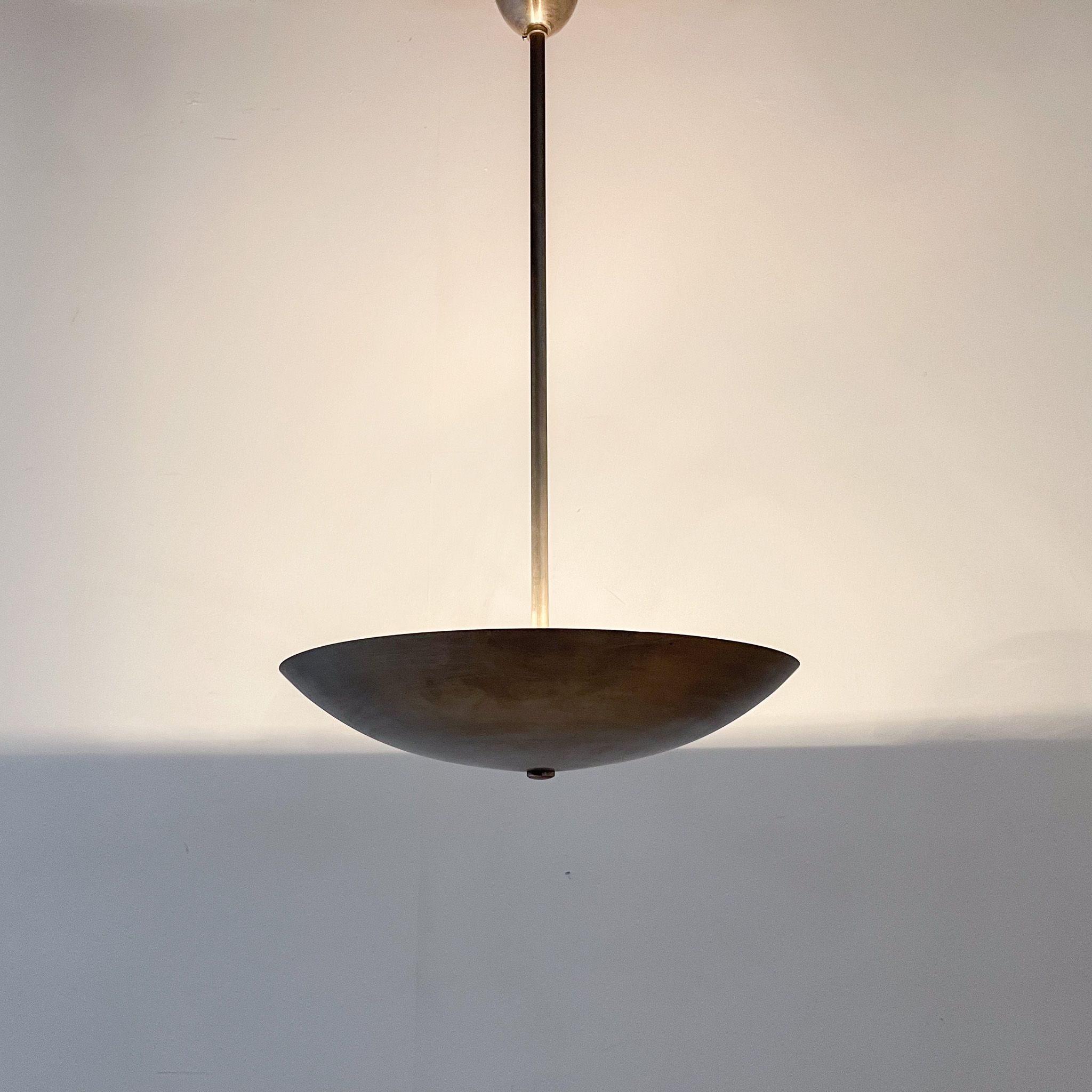 1930's Chrome Pendant Light by Designer Franta Anyz, Czechoslovakia