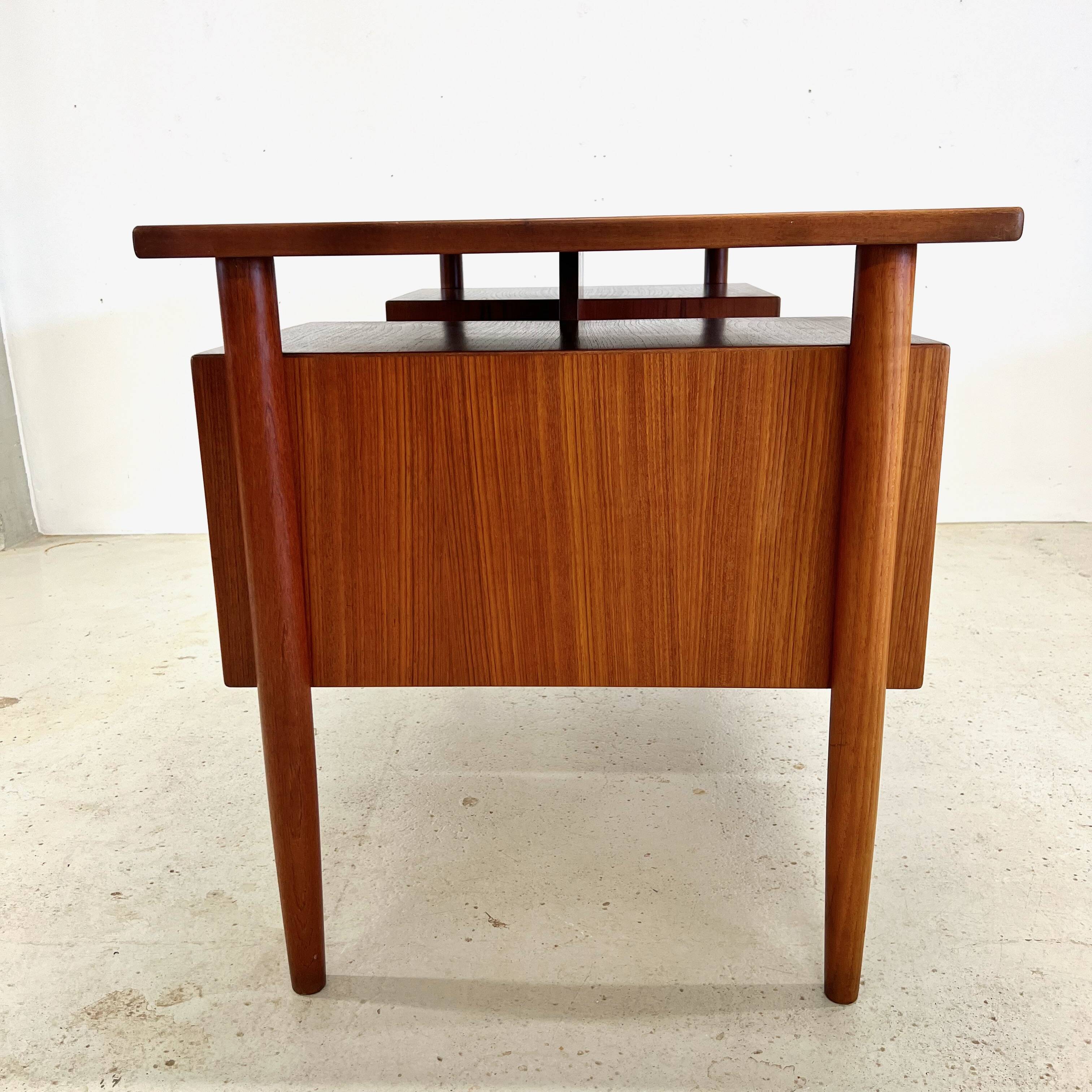 Danish Teak 'Floating-Top' Desk, 1960s.