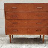 Vintage four-drawer chest of drawers circa 1960