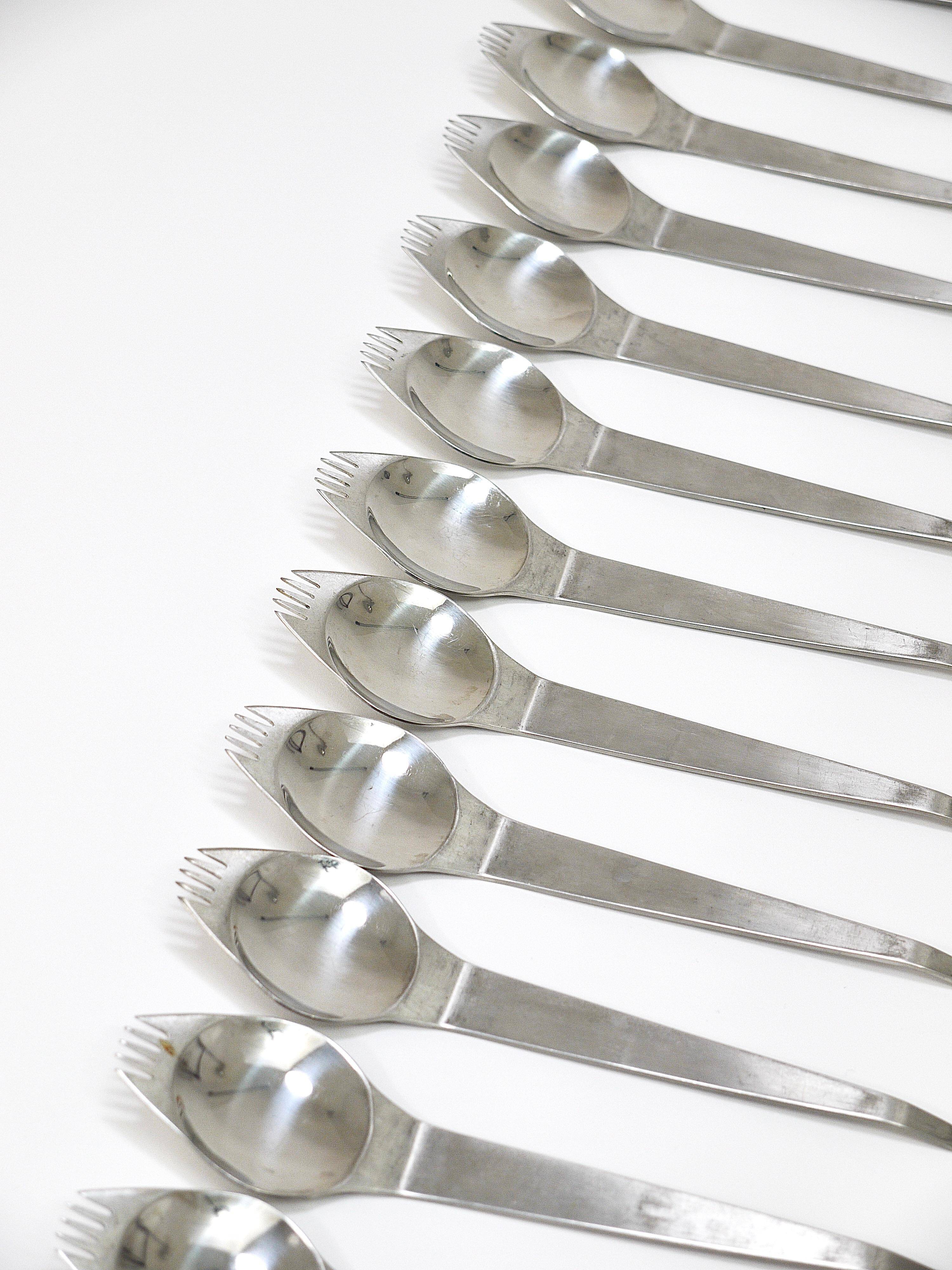 3 sets of Amboss Party Palette & spork, plate & spoon & fork, Austria, 1970s