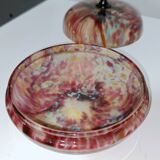 Coloured crystal bonbonnière Art Verrier Saint Louis