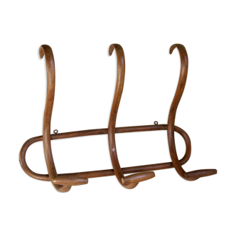 Turned wooden coat hanger early 20th century