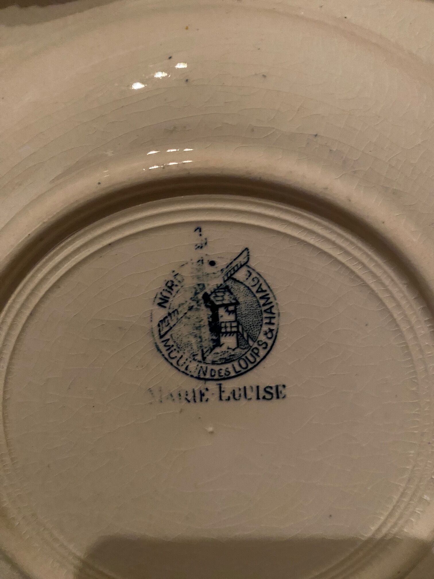 Saint Amand and Hamage 13 hollow plates Marie Louise