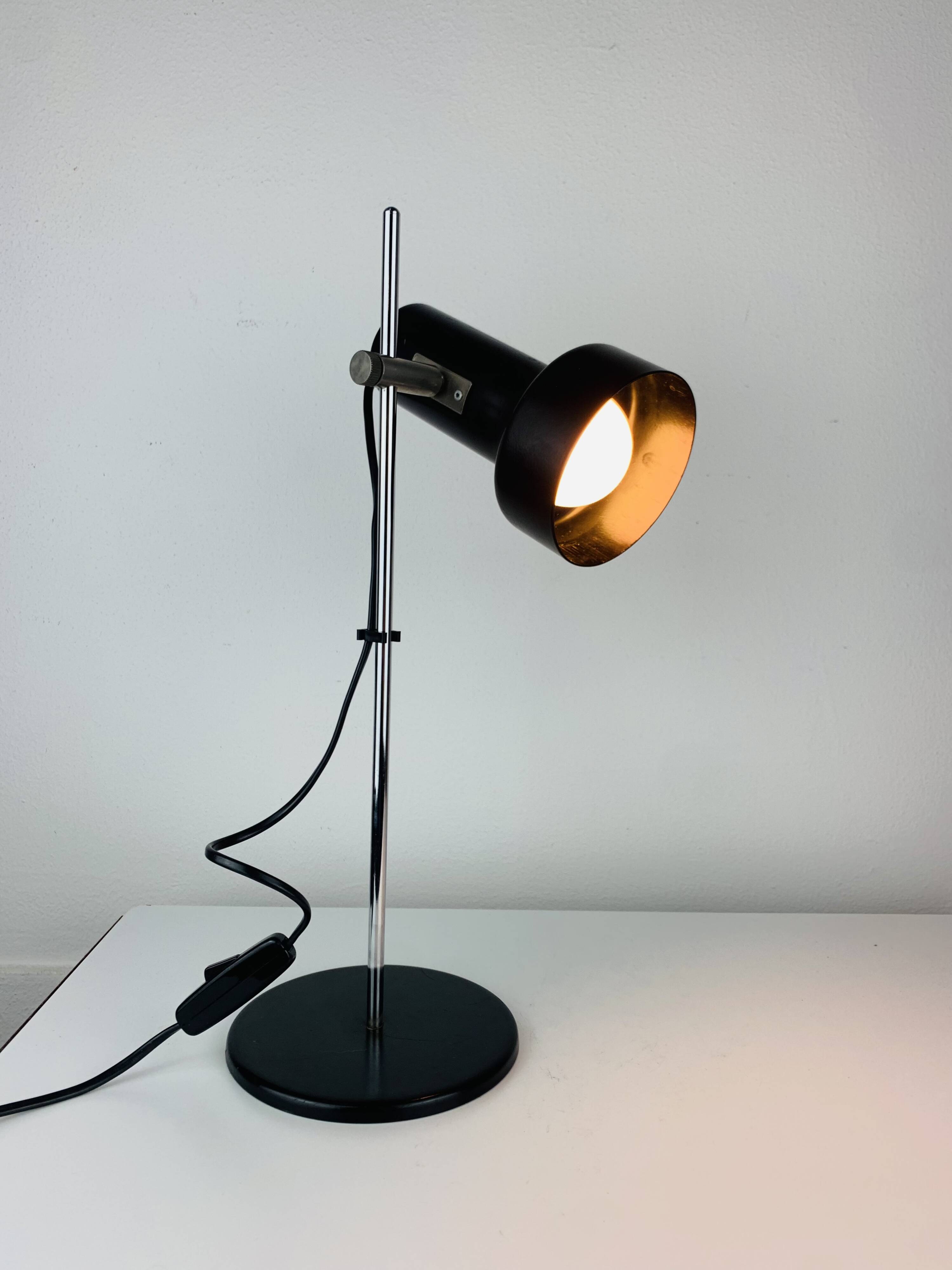 1960s black spot desk lamp, vintage