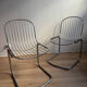 Pair of G. Rinaldi metal/chrome chairs
