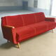 Sofa Daybed sofa years 50/60 cliclac Red