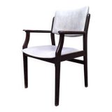 Fauteuil en bois et skaï