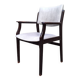 Armchair in wood and imitation leather