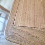 Antique English bedside table in solid wood, refurbished.