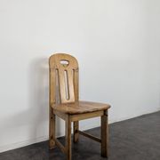 Série de 4 chaises style chalet en pin années 80
