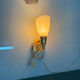 Gold Gilded Wall Sconces set of 2 with Murano Glass Shades