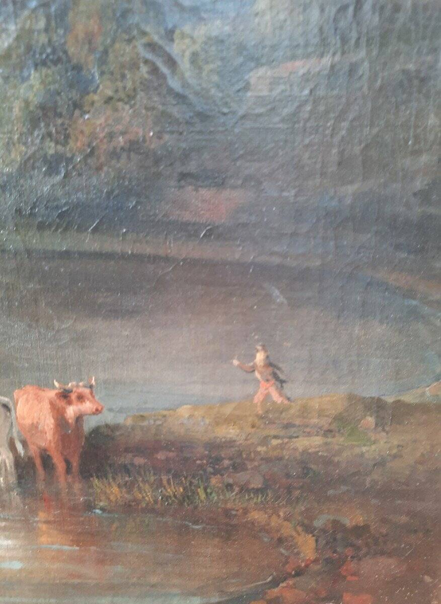 Peinture à l'huile de paysage français du XIXe siècle
