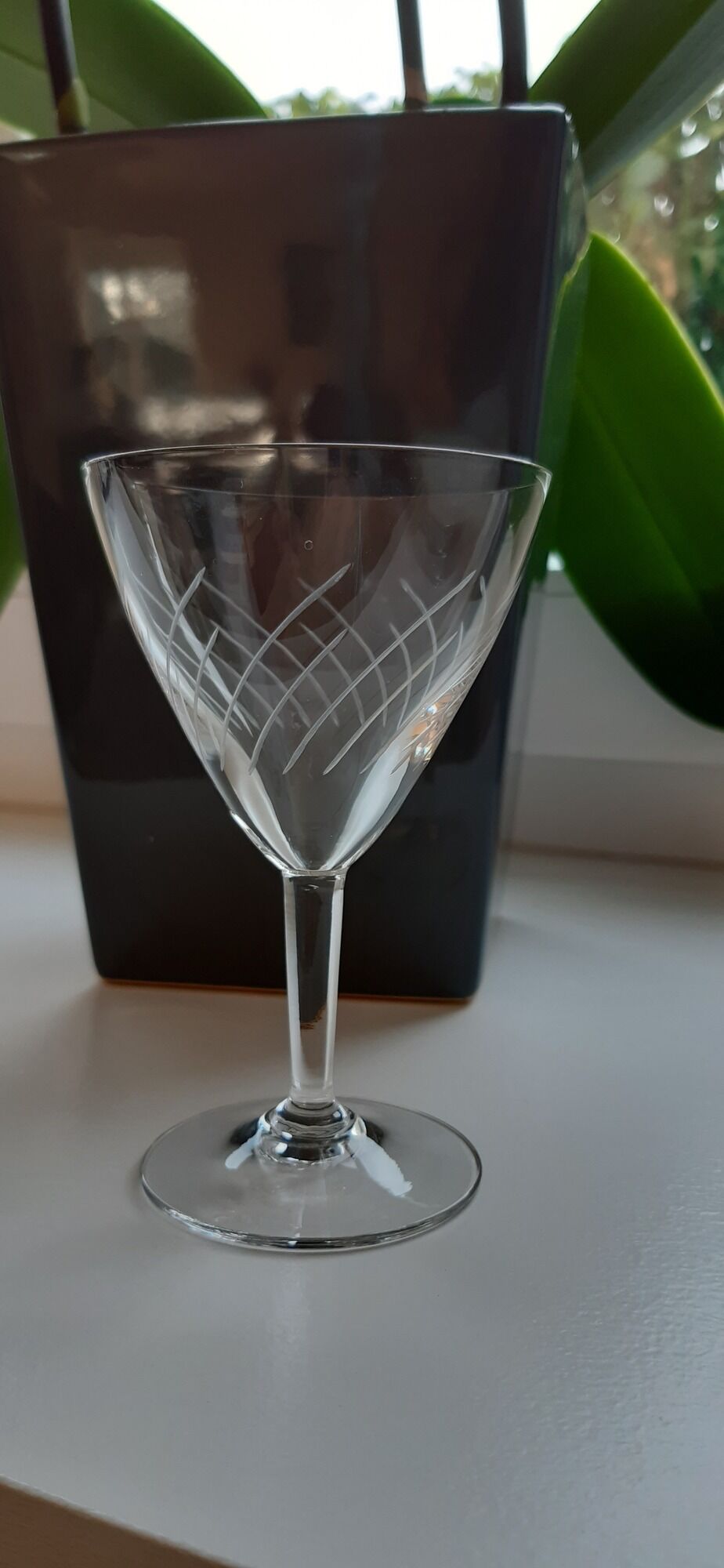 Lot de 10 verres à vin en cristal années 40