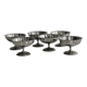 6 small stainless steel footed bowls, Letang Remy style