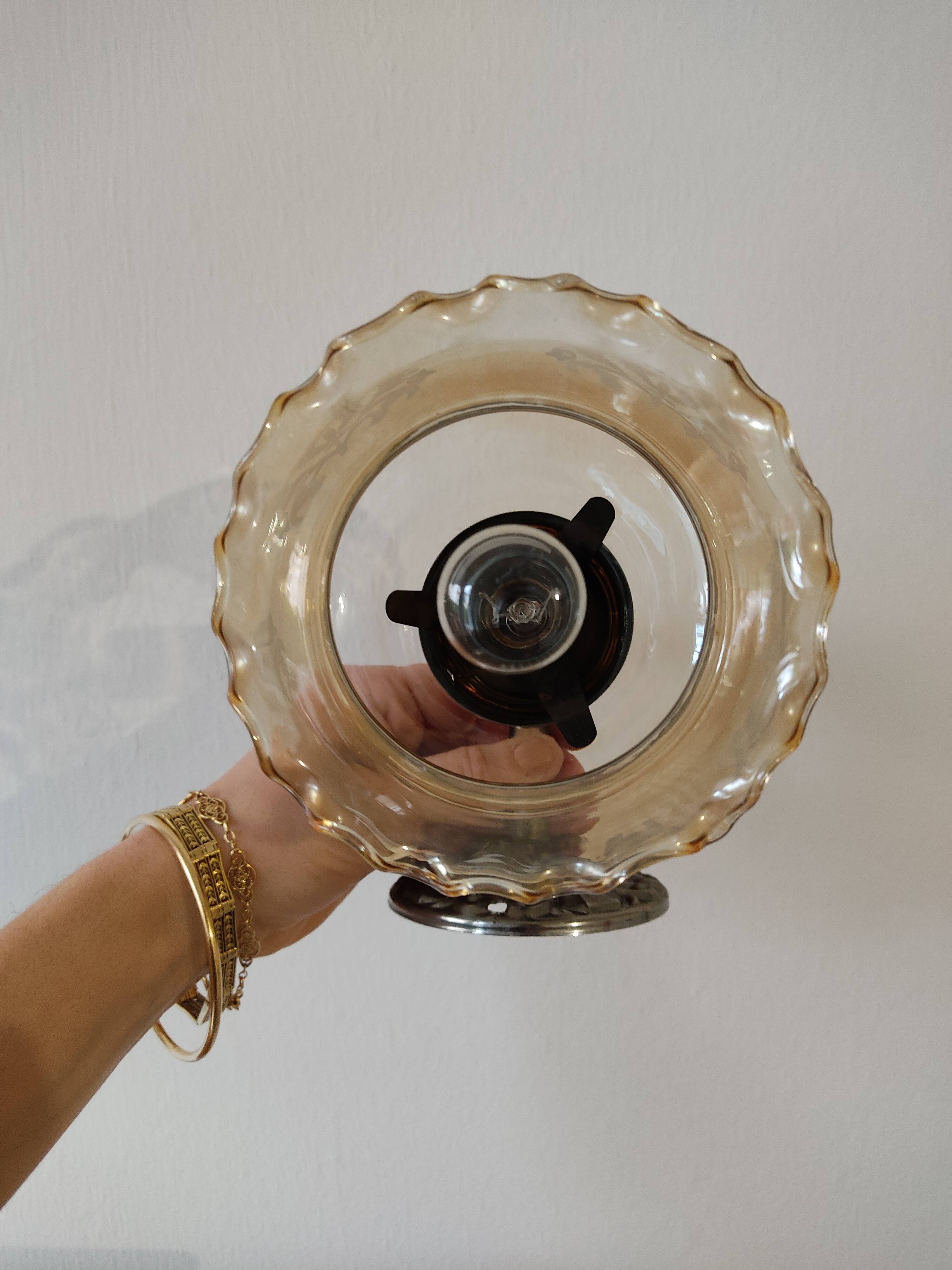 Vintage glass wall lamp