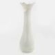 Mid-century modern vase, ivory white glass, Poland, 1970s