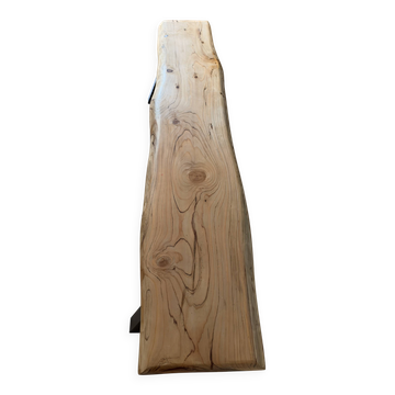Cedar wood and black steel bench