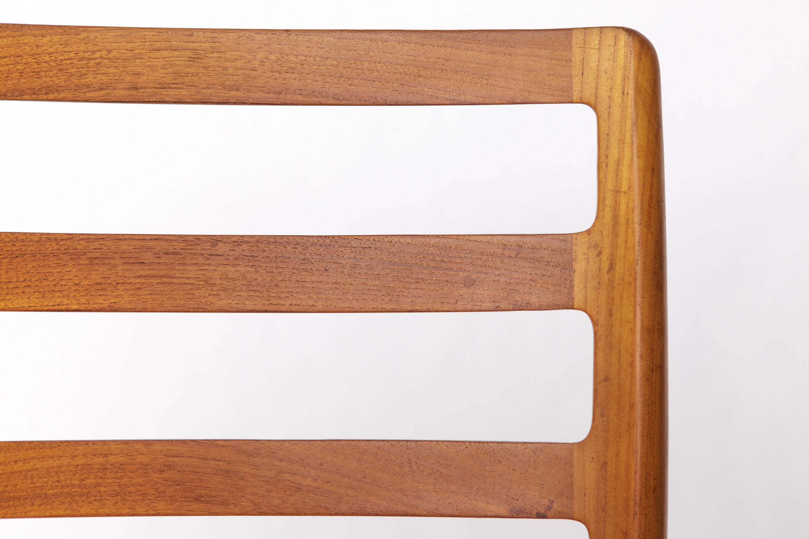 1 of 6 Niels Møller Model 85 Chair in Teak with Danish Cord, 1980s Danish M