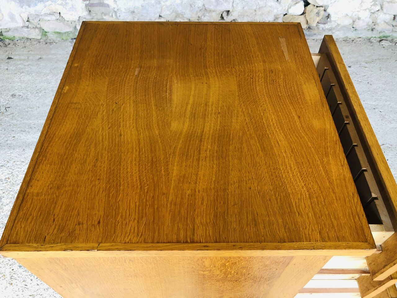 Commode vintage chêne blond Circa 60