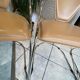 Set of 4 Linda armchairs by Arrben in camel leather with a chrome frame.