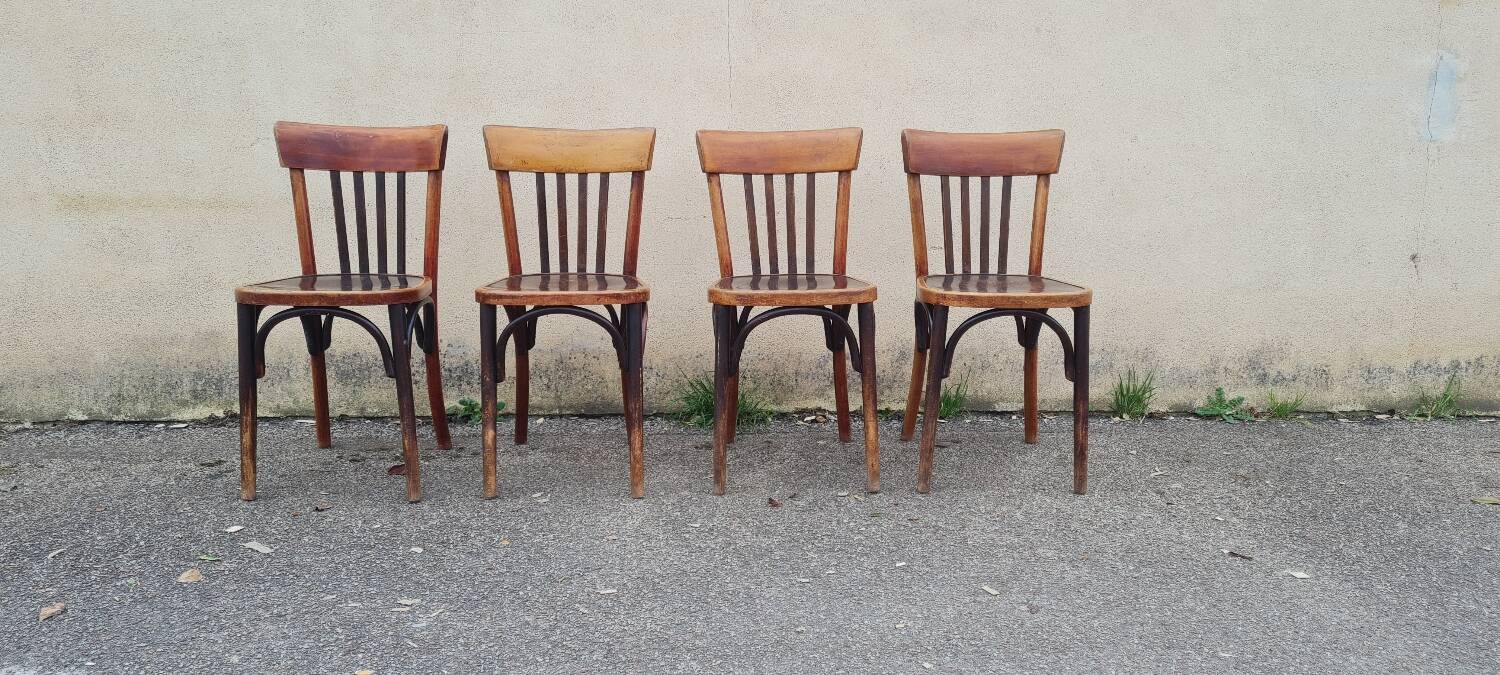 Set of 4 Baumann bistro chairs