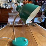 Green enamelled desk lamp