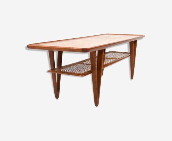 Mid Century Kurt Østervig Teak and Oak Coffee Table
