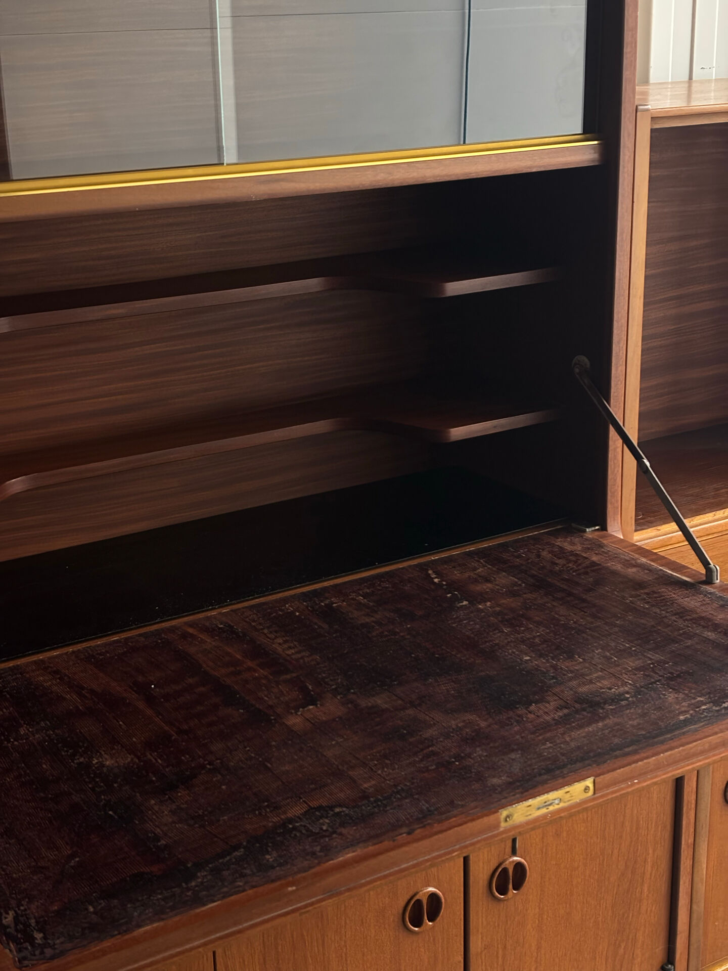 Scandinavian teak storage unit and secretary, 1960.