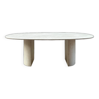 1960s travertine table